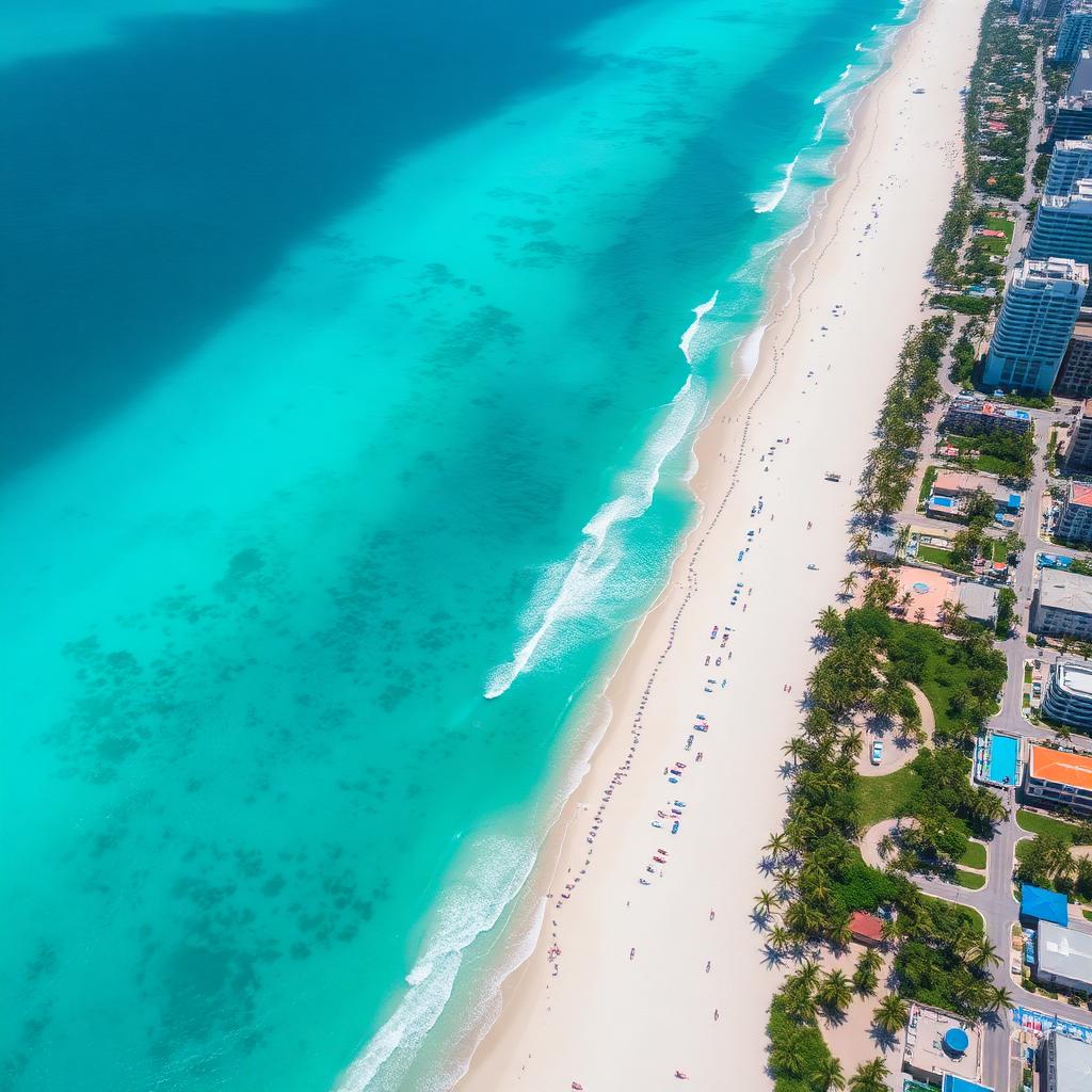 Aerial view of Fort Lauderdale beach and coastline showing turquoise water and high-rises